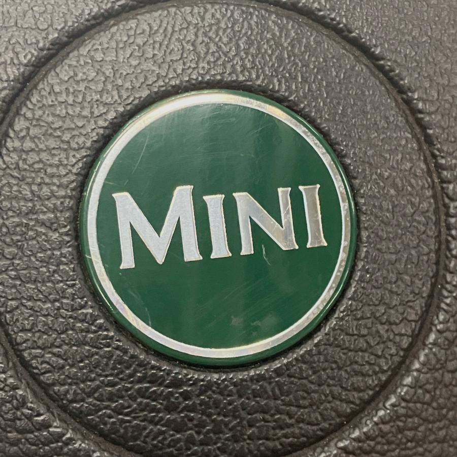 Genuine Rover Mini Leather Steering Wheel w/ Airbag Mount 1997+ Green MINI Badge Used