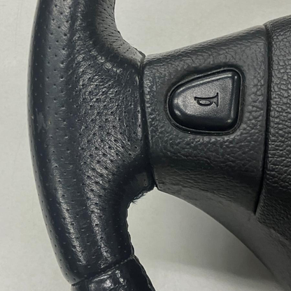 Genuine Rover Mini Leather Steering Wheel w/ Airbag Mount 1997+ Green MINI Badge Used