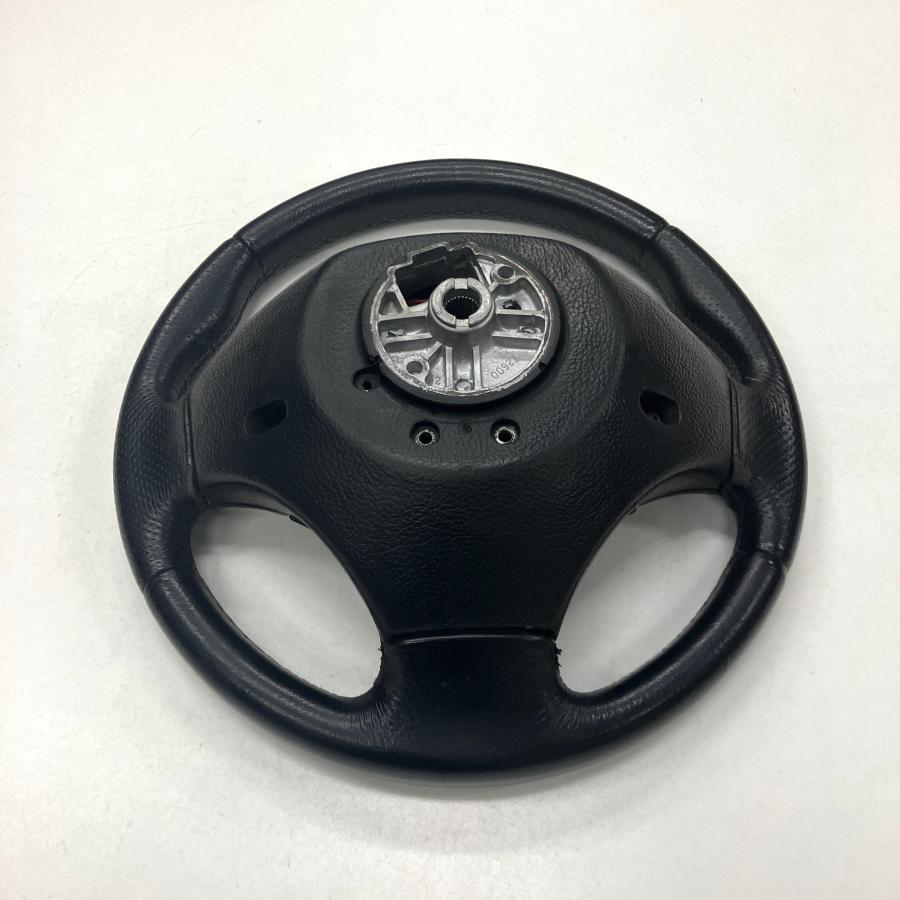 Genuine Rover Mini Leather Steering Wheel w/ Airbag Mount 1997+ Green MINI Badge Used