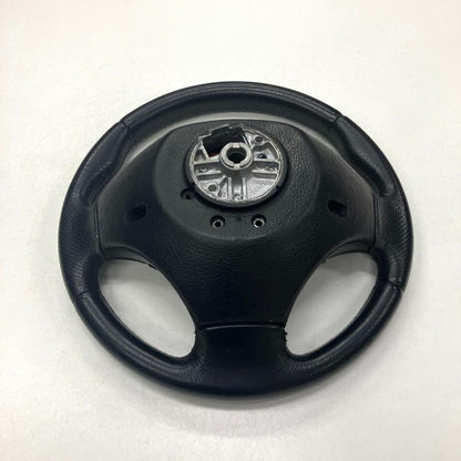 Genuine Rover Mini Leather Steering Wheel w/ Airbag Mount 1997+ Green MINI Badge Used